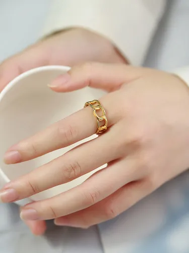 Wholesale Stainless Steel Fashion Open Chain Ring