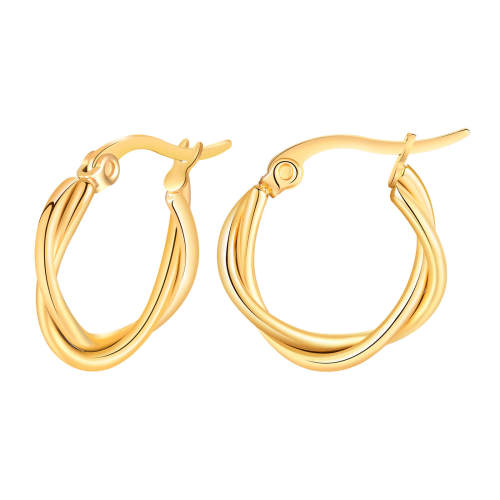 Wholesale Stainless Steel Stylish Double Hoop Earrings