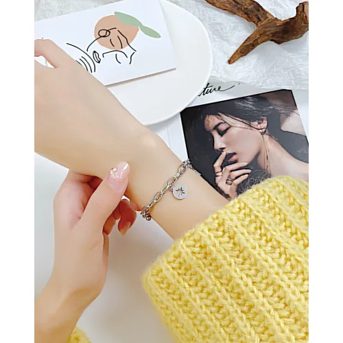 Wholesale Stainless Steel Womens Double Link Chain Bracelet