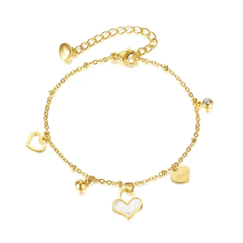 Wholesale Stainless Steel Charm Padlock Heart Bracelet