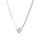 Wholesale New Style Pearl & Steel T-bar Necklaces