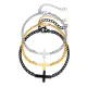 Wholesale Stainless Steel Women's Sideways Cross Bracelet