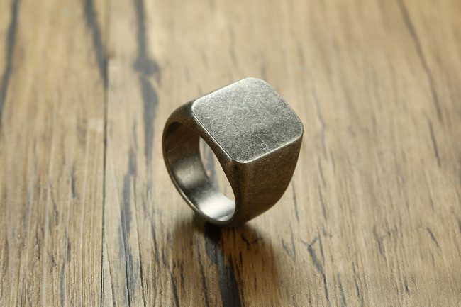 Wholesale Stainless Steel Classic Engravable Signet Ring