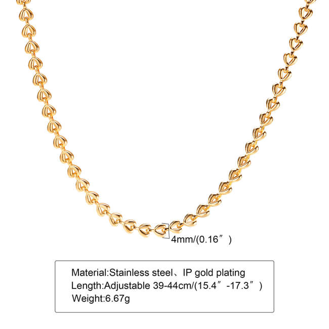 Wholesale Stainless Steel Elegant and Simple Women Necklaces