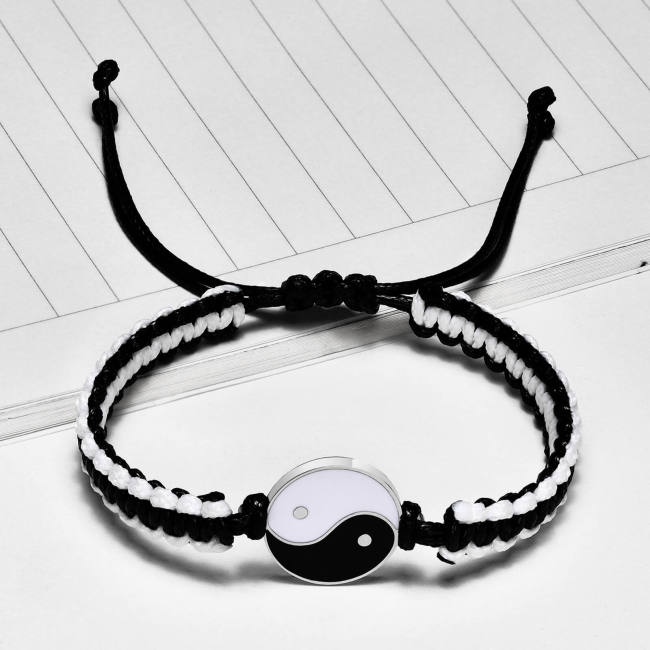 Wholesale Wax Rope Bracelet with Yinyang