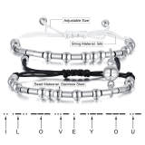 Wholesale Stainless Steel Morse Code Couple Bracelet