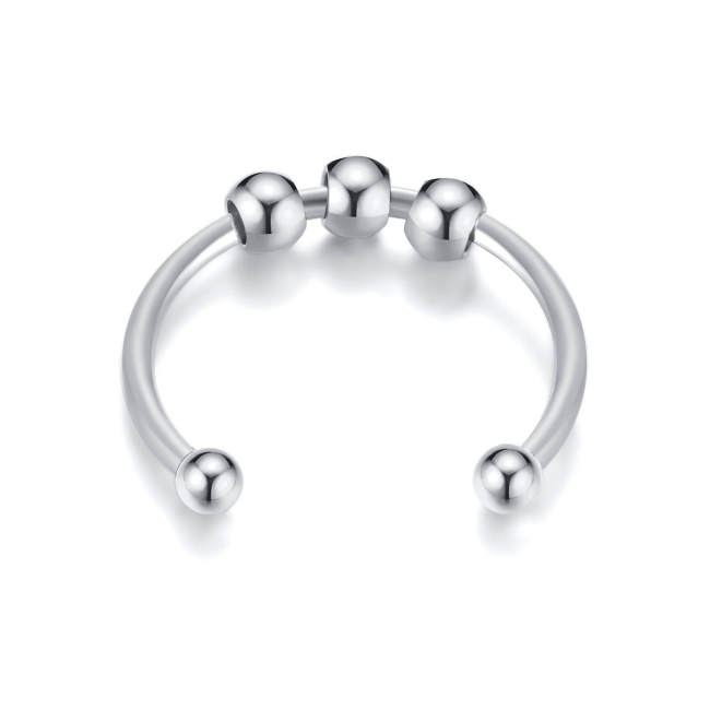 Wholesale Stainless Steel Open Women's Ball Ring