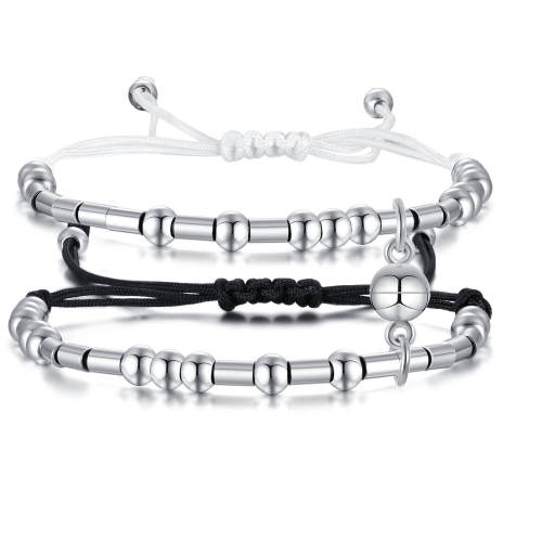 Wholesale Stainless Steel Morse Code Couple Bracelet