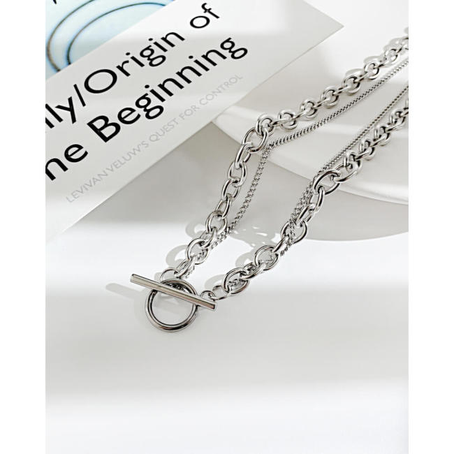 Wholesale Stainless Steel T-bar Chain Necklaces