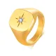 Wholesale Stainless Steel Eight Awn Star Signet Ring
