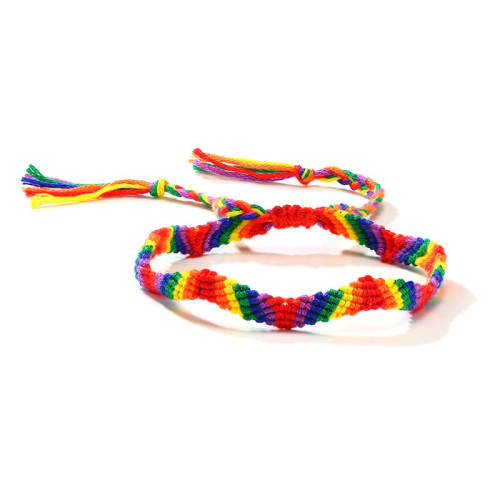 Wholesale Rainbow Wave Braid Bracelet