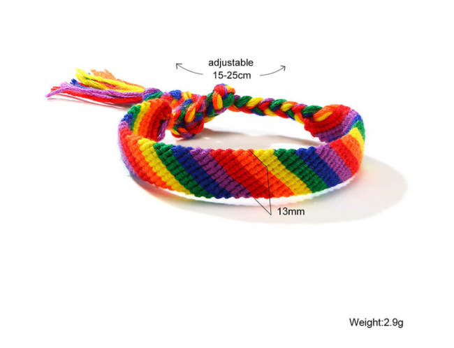 Wholesale Wide Rainbow Friendship Bracelet