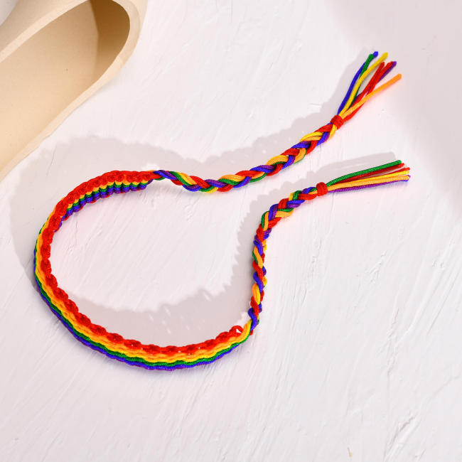Wholesale Unique Rainbow Braided Bracelet