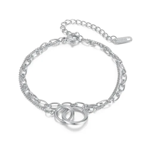 Wholesale Stainless Steel Interlocking Link Chain Bracelet