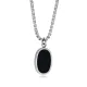 Wholesale Stainless Steel Oval Enamel Pendant Necklace