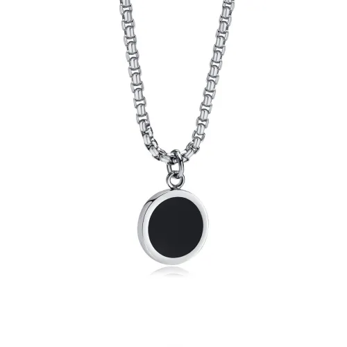 Wholesale Stainless Steel Simple Coin Pendant with Enamel
