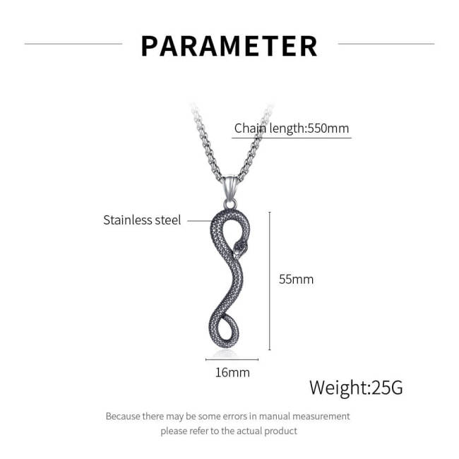 Wholesale Stainless Steel Punk Snack Pendant Necklace
