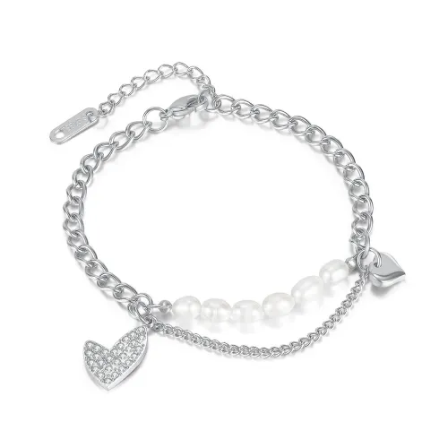 Wholesale Stainless Steel Elegant Pearl Chain Bracelet