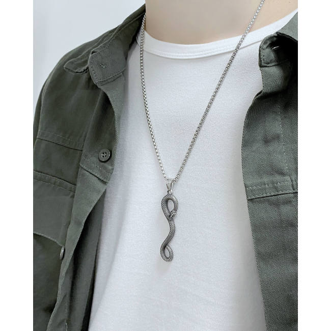Wholesale Stainless Steel Punk Snack Pendant Necklace