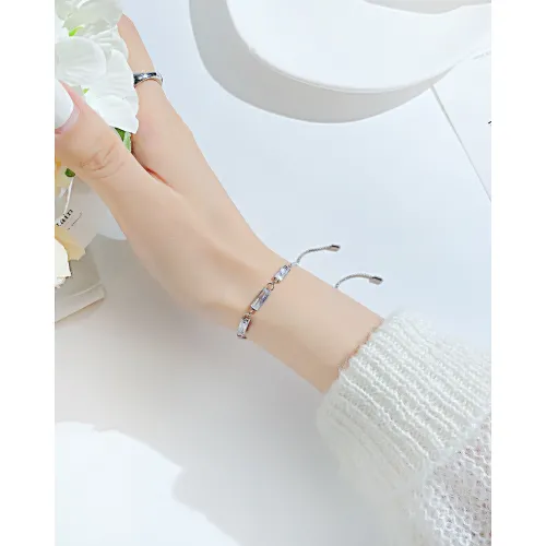 Wholesale Stainless Steel Elegant Women's CZ Bracelet