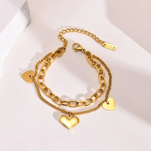 Wholesale Stainless Steel Personalized Heart Bracelet