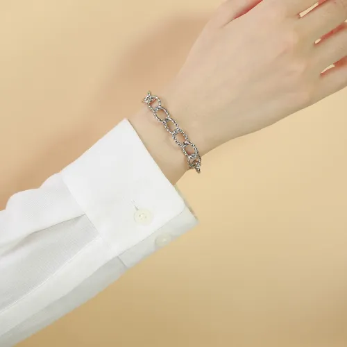 Wholesale Stainless Steel Twisted Link Chain Bracelet