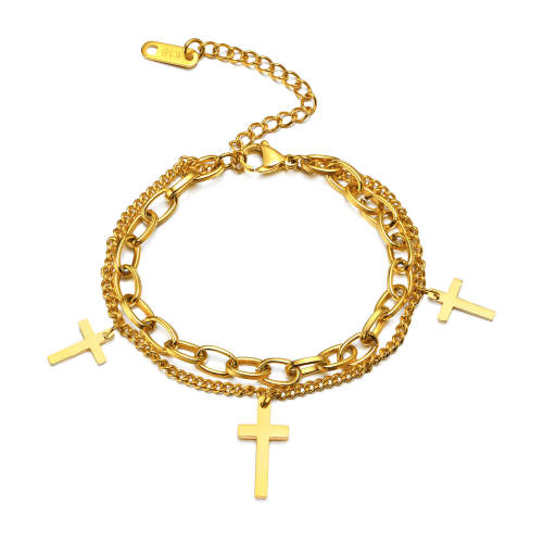 Wholesale Stainless Steel Cross Chain Bracelet