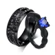Wholesale Stainless Steel Bling Black Couple Rings