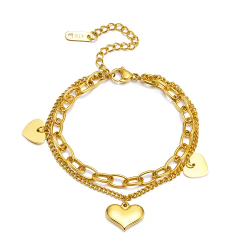 Wholesale Stainless Steel Personalized Heart Bracelet