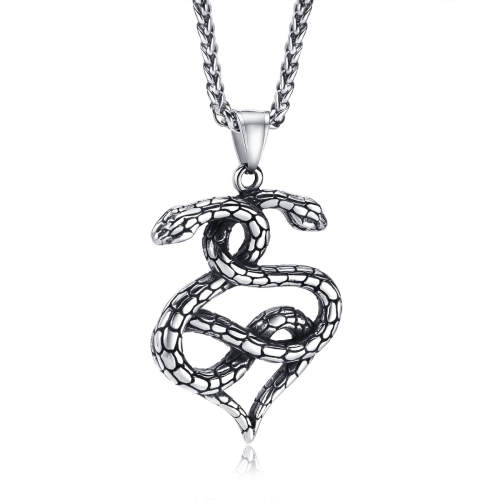 Wholesale Stainless Steel Double Snake Wound Pendant