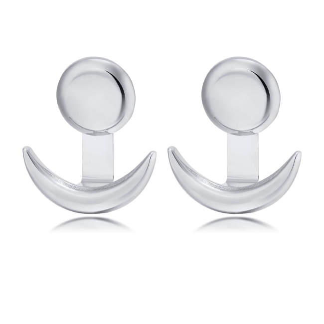 Wholesale Stainless Steel Crescent Moon Stud Earring
