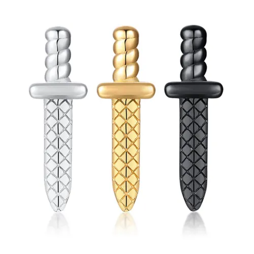 Wholesale Stainless Steel Dagger Stud Earrings