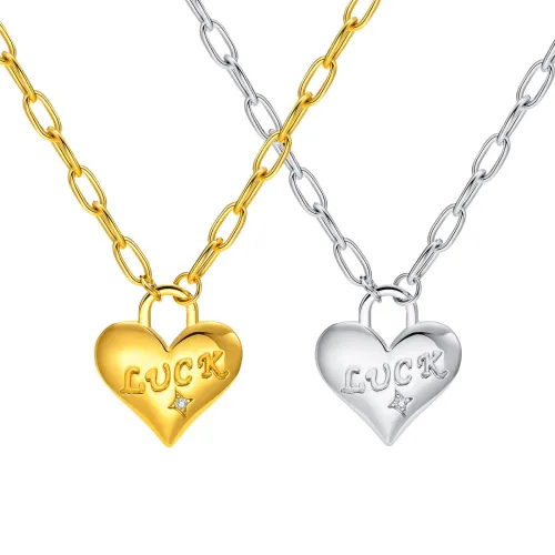 Wholesale Stainless Steel Padlock Heart Pendant Necklace