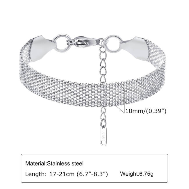 Wholesale Stainless Steel Women's Mesh Bracelet