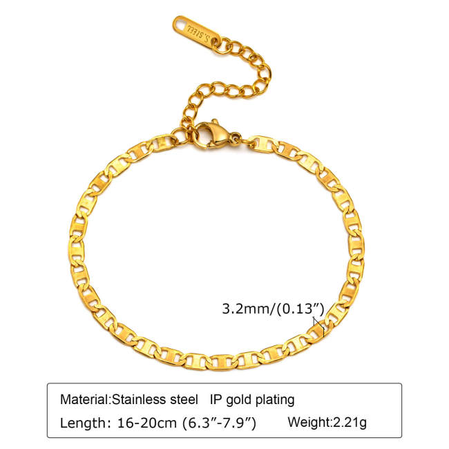 Wholesale Stainless Steel Thin Marina Chain Set