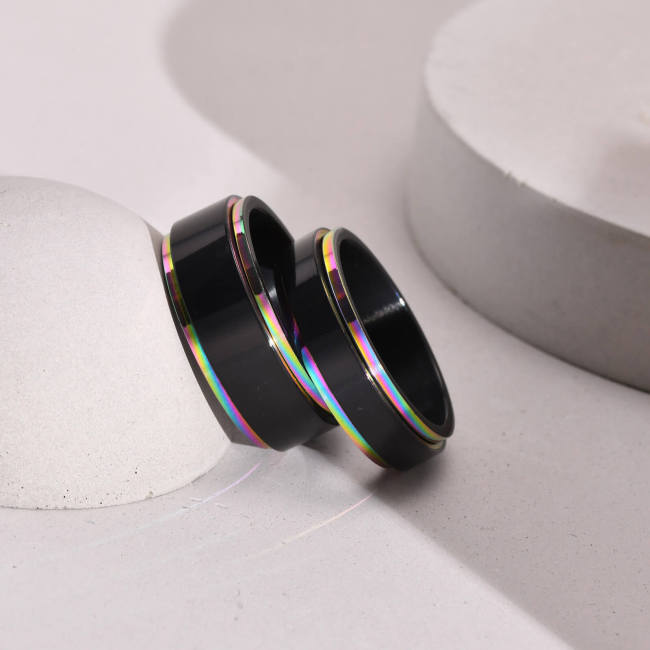 Wholesale Stainless Steel Colorful Spinner Ring