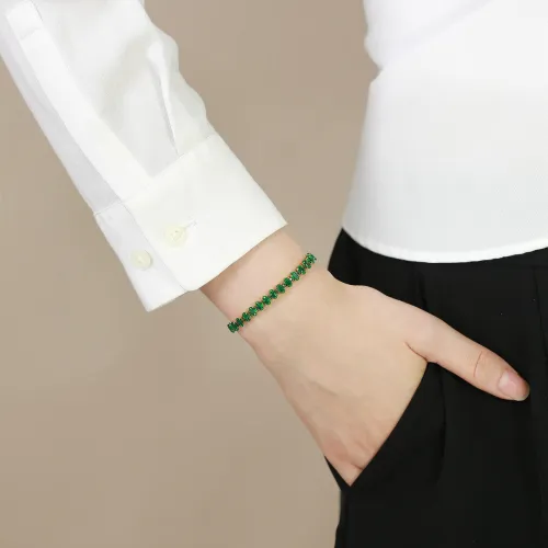 Wholesale Stainless Steel Tennis Bracelet and Necklace Set