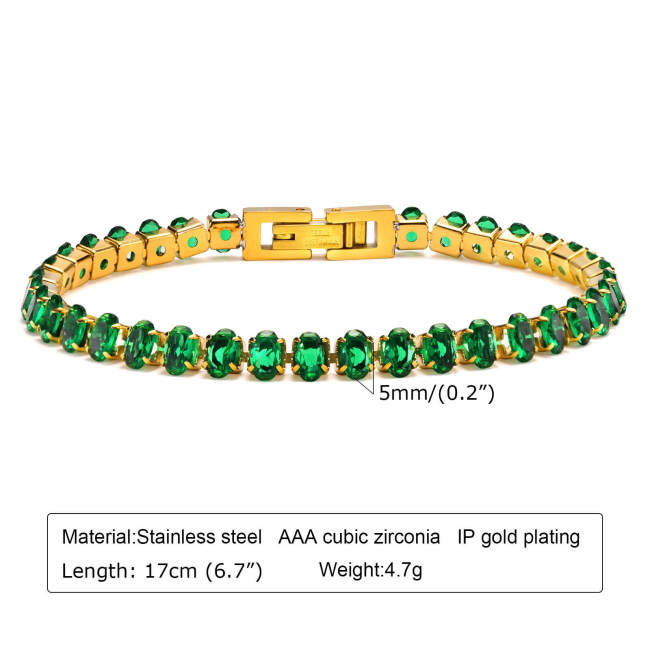 Wholesale Stainless Steel Tennis Bracelet and Necklace Set