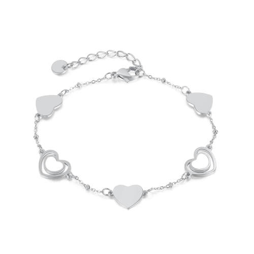 Wholesale Stainless Steel Elegant Heart Link Bracelet