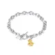 Wholesale Stainless Steel Coffee Bean Bracelet with Bear