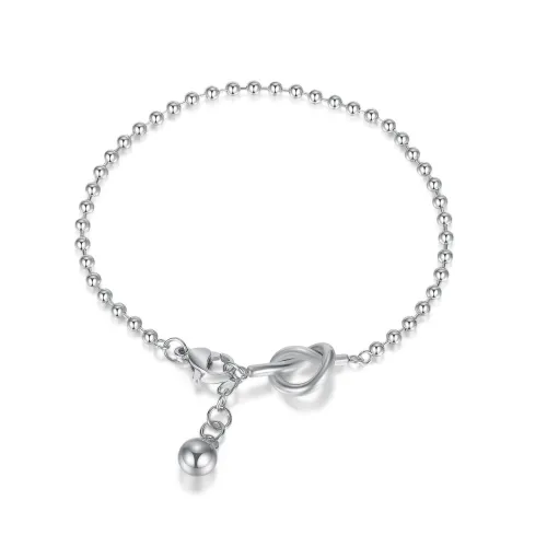 Wholesale Stainless Steel Ball Chain Bracelet with Infinity Knot