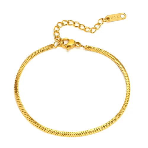 Wholesale Stainless Steel Round Snake Chain Bracelet
