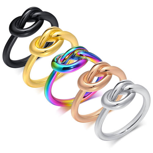 Wholesale Stainless Steel Simple Love Knot Ring