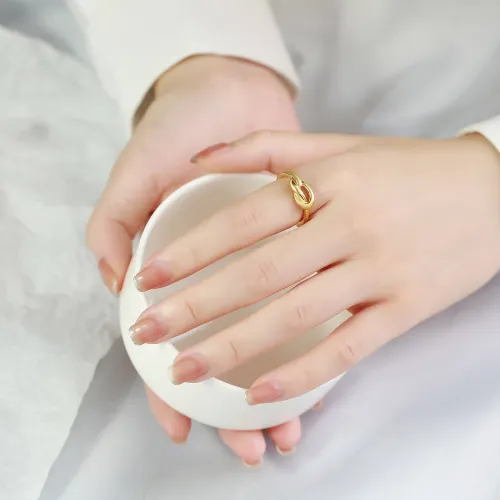 Wholesale Stainless Steel Simple Love Knot Ring