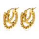 Wholesale Stainless Steel New Design Triple Hoop Earrings