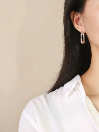 Wholesale Stainless Steel U-shaped Hoop Earrings