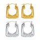 Wholesale Stainless Steel U-shaped Hoop Earrings
