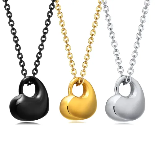 Wholesale Stainless Steel Sideways Heart Keepsake Pendant