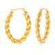 Wholesale Stainless Steel Twist Hoop Earrings