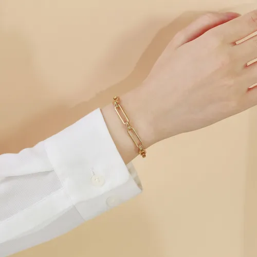 Wholesale Stainless Steel Paperclip Chain Bracelet